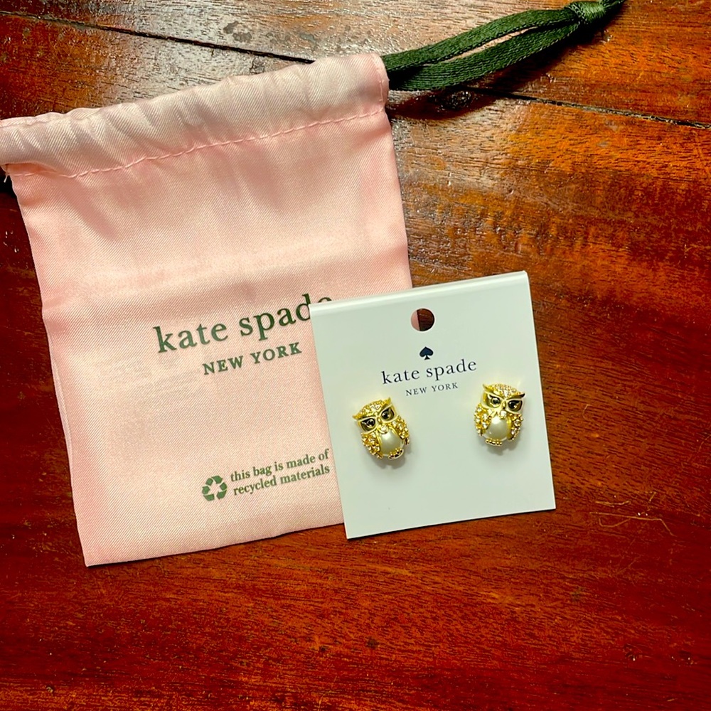 Kate Spade stud owl earrings